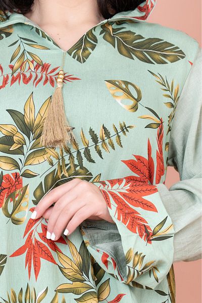 IKKXA Maghrebi Leaf Hooded Jalabiya