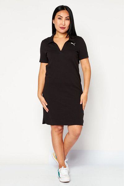 Puma Women Sportswear Fit Embroidered Logo Outdoor Polo Dress, Black