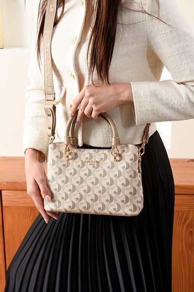 Cacharel Paris Women's Hand and Shoulder Bag Monogram Fabric