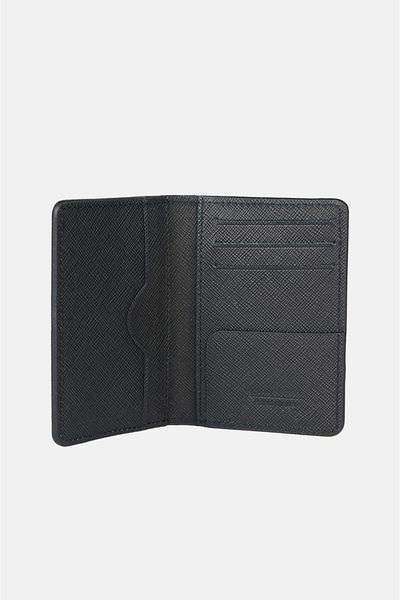 Avva Men's Black 100% Leather Wallet with Gift Box A32Y9562