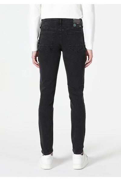 Colin's Slim Fit Low Waist Slim Leg Pantaloni Jean Negri pentru bărbați