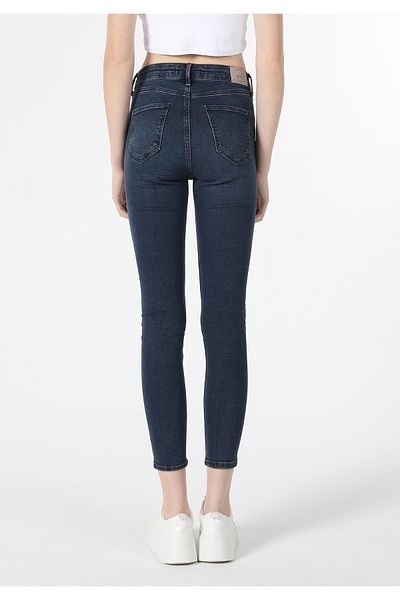 Colin's Skinny Fit Mid Waist Skinny Leg Women's Indigo Jean Trousers