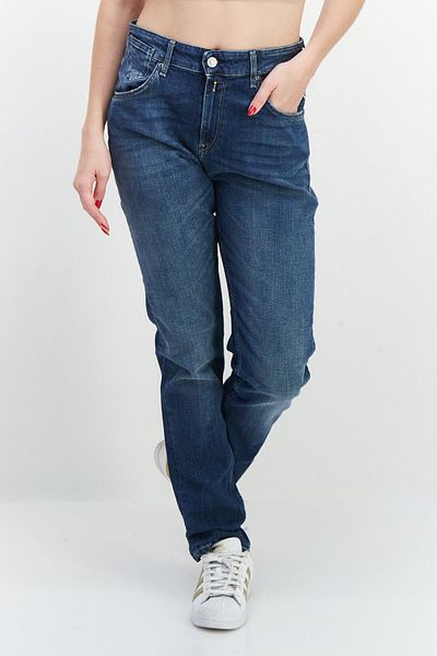 Replay Women Regular Fit Marty Stretchable Jeans, Washed Indigo