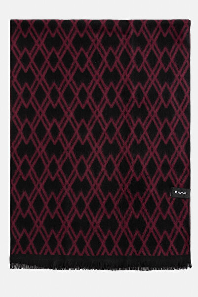 Avva Erkek Bordo Viskon Karışımlı Püsküllü Desenli Şal A32Y9427
