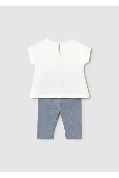 MAYORAL Baby Girl Blouse Leggings Set Blue