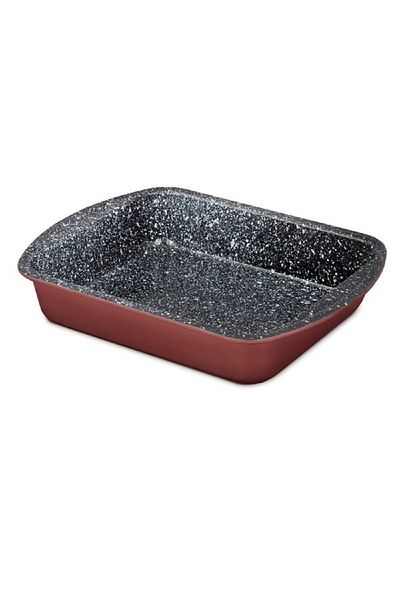 Blaumann Carbon steel oven tray, size 35x27x6.5 cm, ceramic marble coating, 2 layers