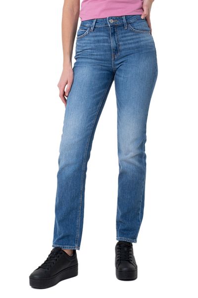 Guess Pantaloni de damă 1981 STRAIGHT albaștri