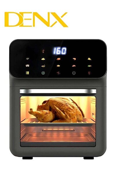 Denx Healthy Air Fryer Without Oil For Fry/Grill/Bake/Roast Capacity 12 Liters Power 1350 Watts - Black