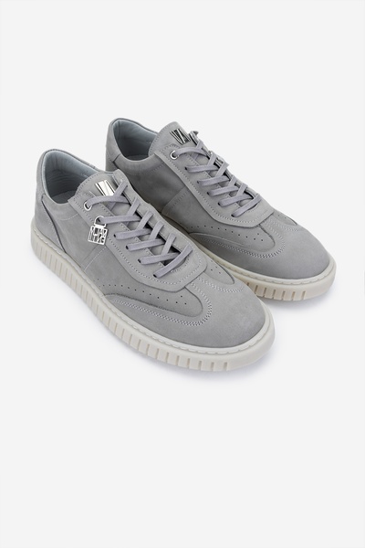 Valmenti Erkek Hakiki Deri Gri Nubuk Sneakers & Spor Ayakkabı
