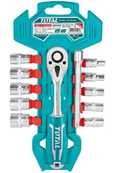 TOTAL 1/4" Socket Set 12 PCS CRV THT14114126