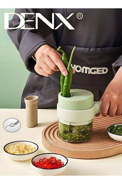 Denx Vegetable Chopper, Portable Electric Grinder, Rechargeable & Wireless Multi-Purpose Chopper for