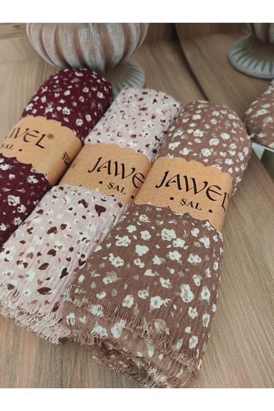 JAWEL ŞAL Jawel Women's Wrinkle-Free Hijab 3-Piece Wrap Shawl Pack