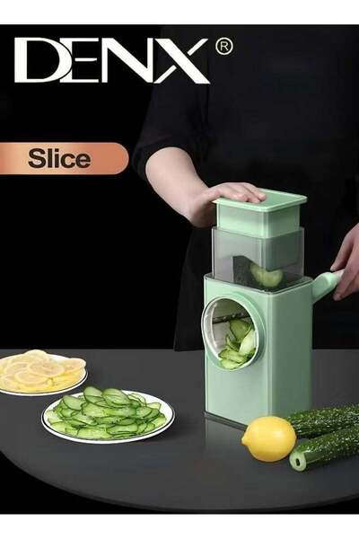 Denx Multi-Functional 3-in-1 Vegetable Chopper, Manual Potato and Vegetable Slicer, Cheese Grater,