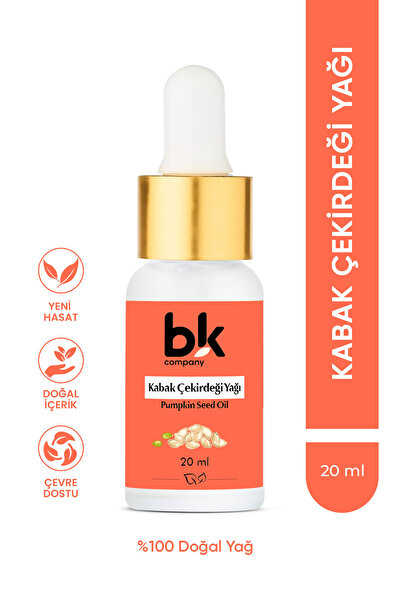 BK COMPANY Kabak Çekirdeği Yağı %100 Saf - Ciltte Sıklaştırıcı Etki, Saç Dökü...
