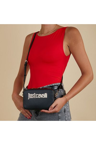 Just Cavalli Umhängetasche aus Metall in Schwarz 77ra4bb8-zs766-899