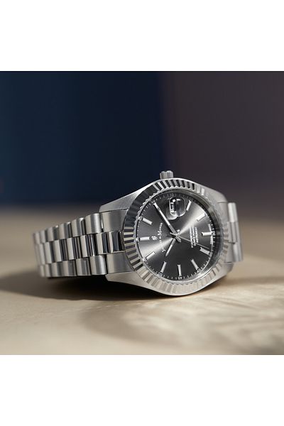 100de100Gübre Jacques Du Manoir Inspiration Business Herren Uhr Silber Jwn01702