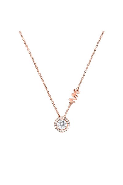 Michael Kors Premium 925 Sterling Zilver Roségouden Collier MKC1208AN791 (Lengte : 45.00 cm)