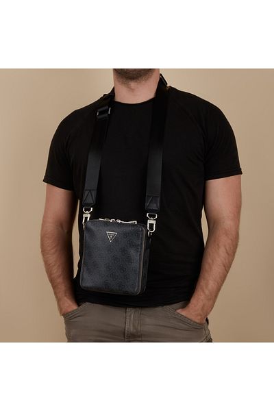 Guess Torino Herren Umhängetasche Schwarz Hmtolo-p4253-bla