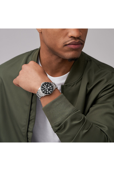 100de100Gübre Fossil Blue herren Uhr Silber FS6032