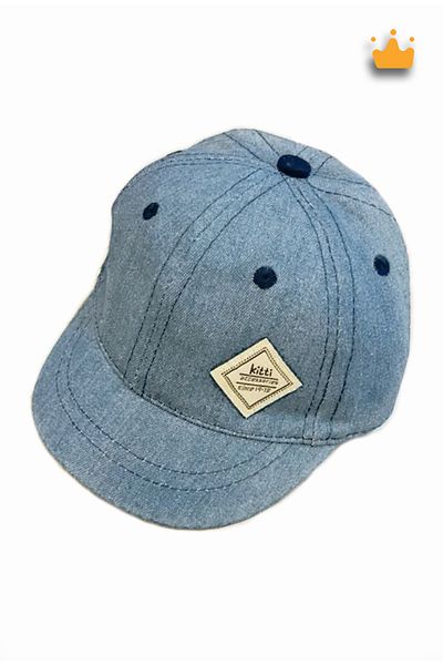Kitti 0-18 Months 44cm Boy Baby Expandable Denim Hat Cap Cap Navy Blue Y80101
