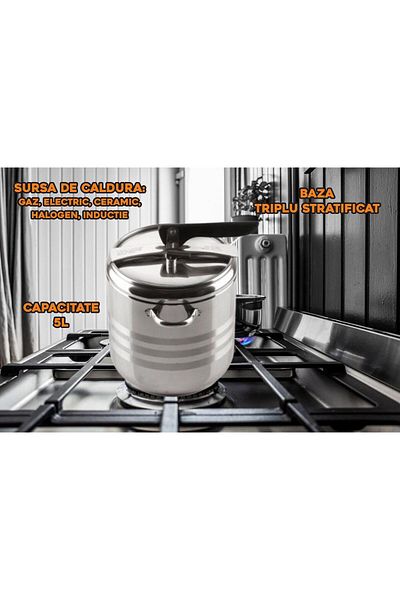 Hausberg Χύτρα ταχύτητας Ertone Ert-mn 304 5l, από ανοξείδωτο ατσάλι