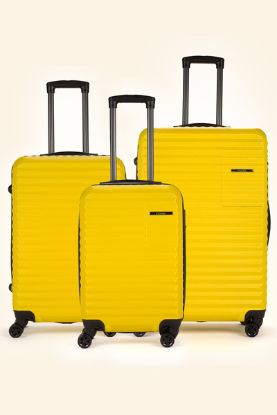 Fossil ABS Unisex Kabin, Orta, Büyük Boy 3'lü Valiz Seti FSL111