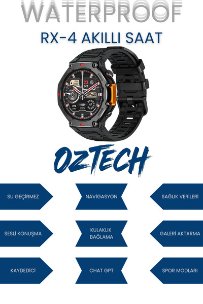 DTULTRA2 Watch RX-4 Su Geçirmez Akıllı Saat Iphone Ve Android Tüm Telefonlara...