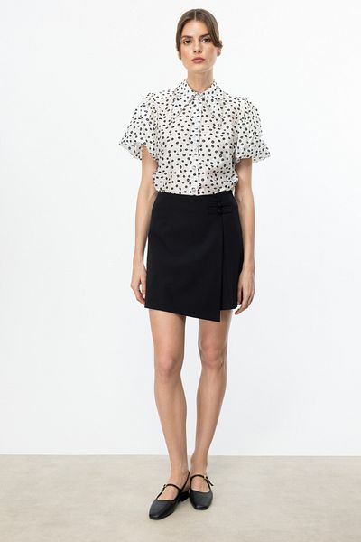 Ekol Shorts Skirt with Decorative Knotted Waist
