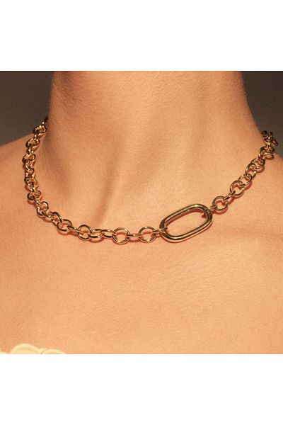 1'ASLAN Parte Di Me Bibbiena Poppi Acadia 925 Sterling Silber Vergoldete Link Kette Pdm34110