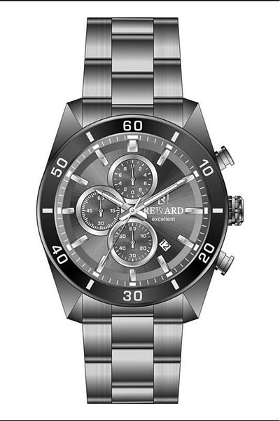 Reward Excellent Rwa146815 Smoked Color Stainless Steel Men Wrist Watch