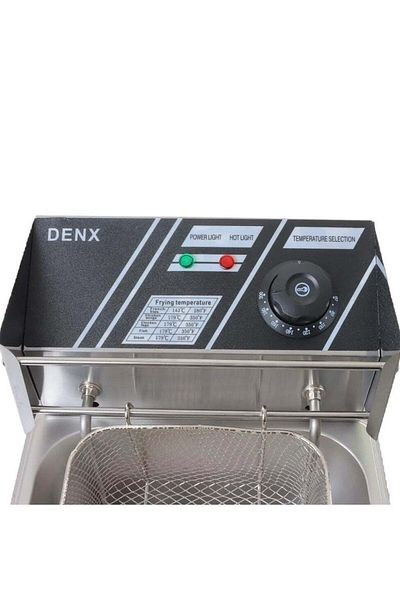 Denx مقلاة زيت بسعة 6 لتر وقوة 2500 واط، تصميم احترافي مع