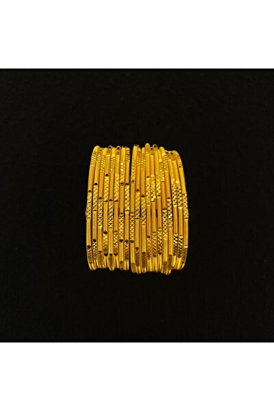 KİVAAKSESUAR Altın Kaplama Desenli Ajda 68