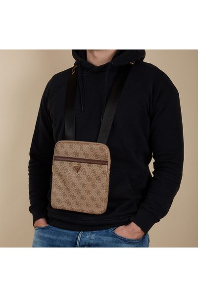 Guess Vezzola Herren Umhängetasche Beige Hmevzl-p2223-bbo