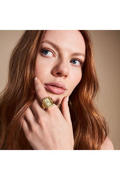 Fossil Raquel Damen Ringuhr Gold Es5343