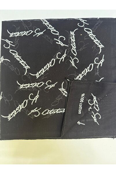AresTokaAksesuar 100% Cotton Kemal Ataturk Signature Luxury Extra Soft Bandana