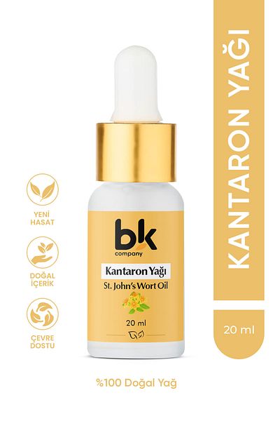 BK COMPANY St. John's Wort Oil 100% Pure - Repairing Power, Soothing Power, Natural Skin Care Serum 20 ml