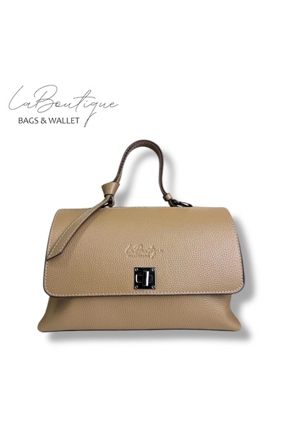 LA BOUTIQUE حقيبة LB جلد 100% D-2200 بسكويت