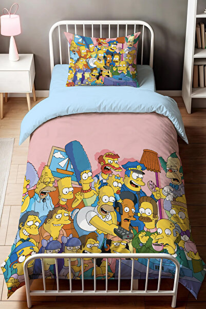 hediyechy δώρο κλινοσκεπάστρια σετ κρεβατιού simpsons 3D Digital με τύπωμα μο...