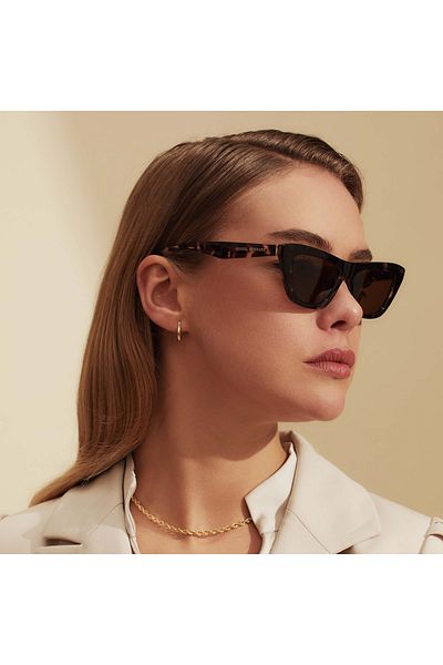 Isabel Bernard La Villette Roselin Braun Tortoise Cat Eye Sonnenbrille Ib400006-04-14