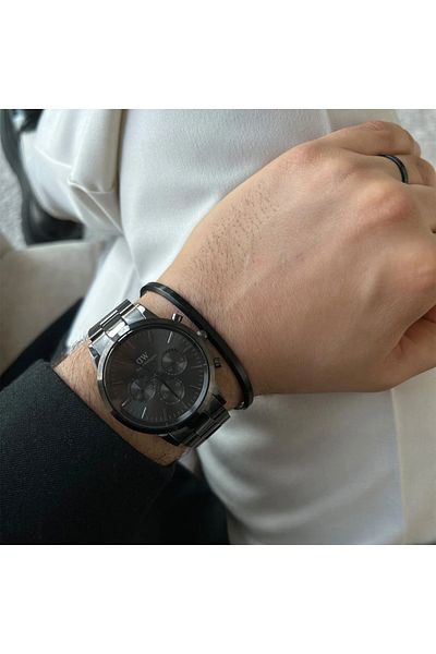 Daniel Wellington Iconic Link Herren Uhr Schwarz Dw00100642