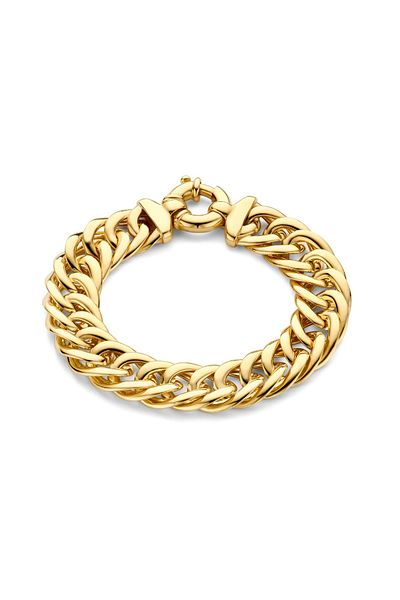 1'ASLAN Parte Di Me Bibbiena Poppi Viva 925 Sterling Silber Vergoldete Link Armband Pdm32148