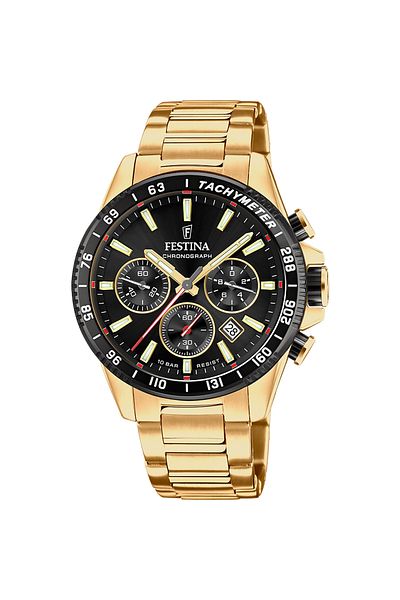 FESTİNA Festina Timeless Chrono Herren Uhr Gold F20634/5