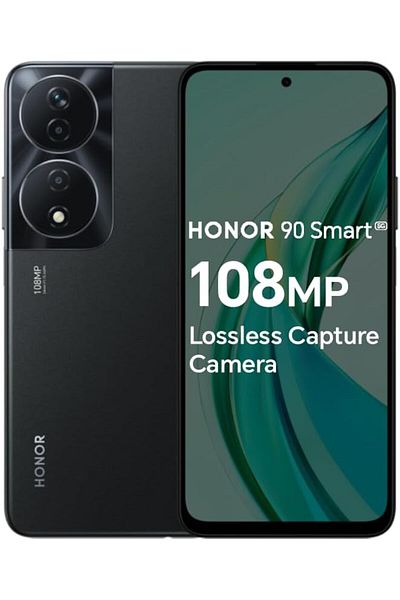 HONOR 90 سمارت 5G ثنائي الشريحة 4 جيجابايت رام 128 جيجابايت روم، أسود منتصف الليل - النسخة العالمية