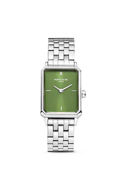 Parte di Me Orologio Rechthoekig DamenUhr Silberlfarbene und Groen PDM09005