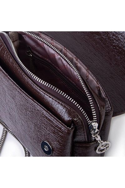 Nas Bag Geantă de umăr și crossbody cu lanț mini pentru femei maro (19x10 cm)