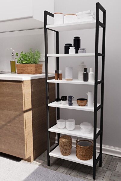 Tedarikcenter Heves 6 Raflı Mutfak Rafı Metal Ayaklı Banyo Dolabı Çok Amaçlı ...
