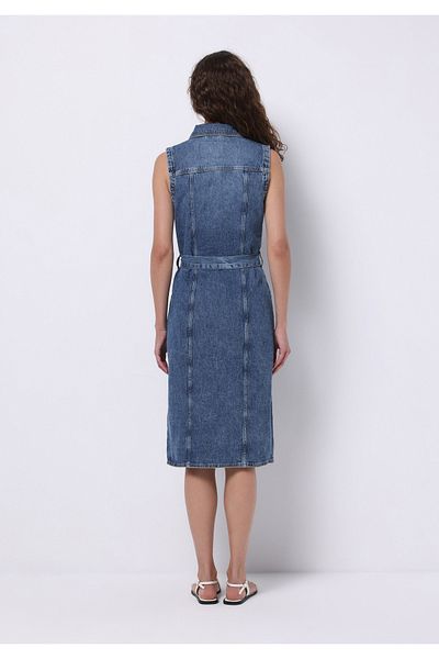 Colin's Slim Fit Straight Women's Blue Sleeveless Dress