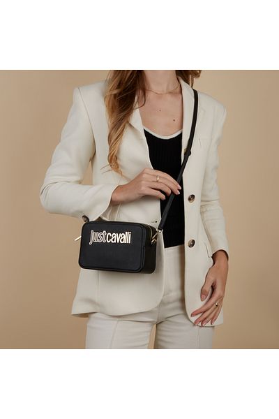 Just Cavalli Metal Damen Umhängetasche Schwarz 75ra4bb3-zs766-899