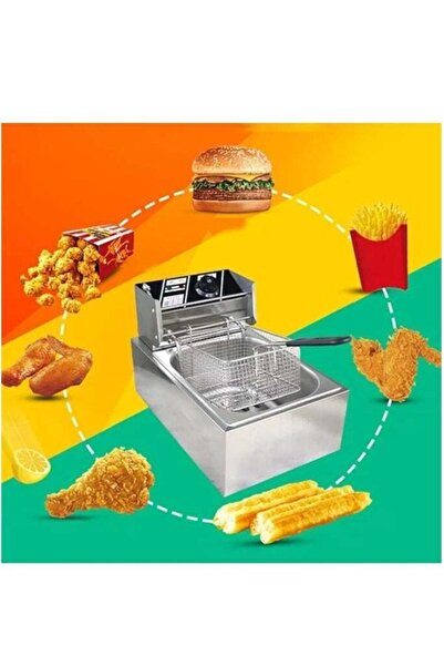 Denx 6L Multifunctional Stainless Steel Electric Deep Fryer for French Fries and Fried Chicken Wings