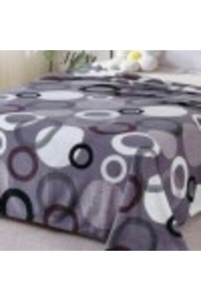 Pucioasa Cocolino blanket 200x230cm with gray circles